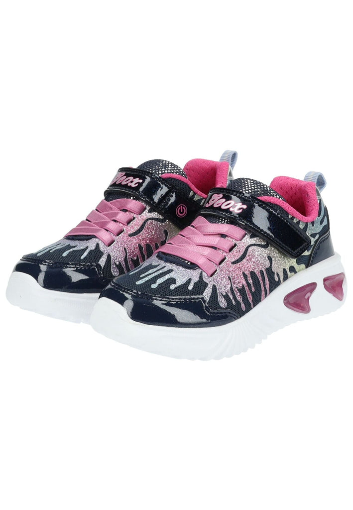 Geox Sneaker Lederimitat/Mesh Navy/Pink