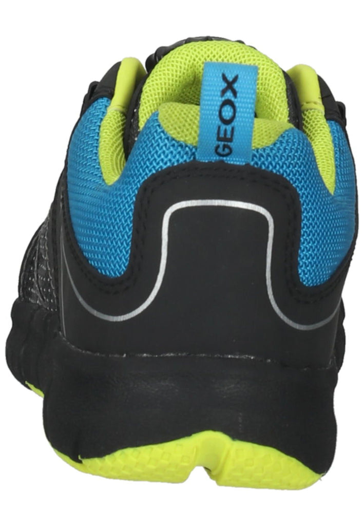 Geox Sneaker Lederimitat/Mesh Schwarz/Blau