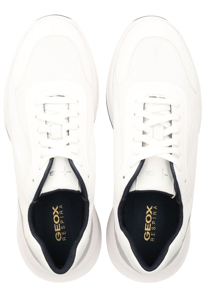 Geox Sneaker Lederimitat/Mesh Weiß Kombi