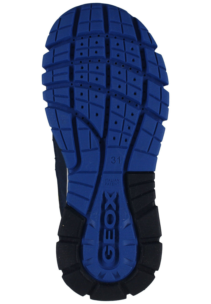 Geox Sneaker Lederimitat/Textil Blau/Gelb