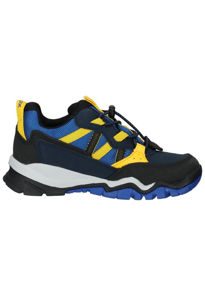 Geox Sneaker Lederimitat/Textil Blau/Gelb