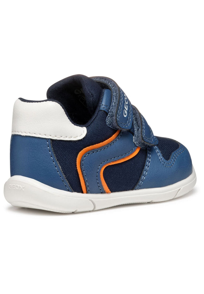 Geox Sneaker Lederimitat/Textil Blau/Orange