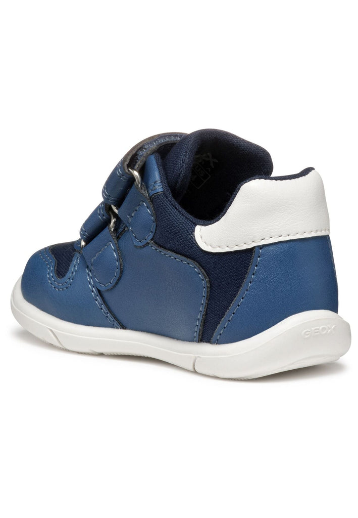 Geox Sneaker Lederimitat/Textil Blau/Orange