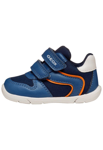 Geox Sneaker Lederimitat/Textil Blau/Orange