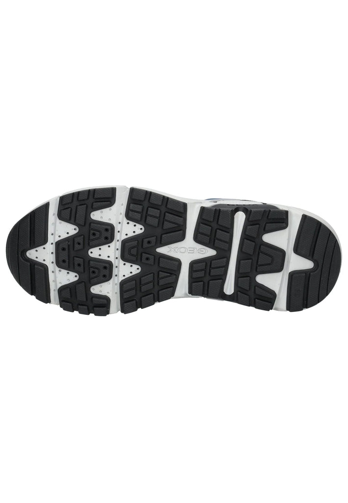 Geox Sneaker Lederimitat/Textil Blau/Schwarz