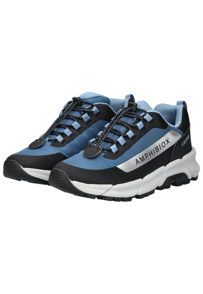 Geox Sneaker Lederimitat/Textil Blau/Schwarz
