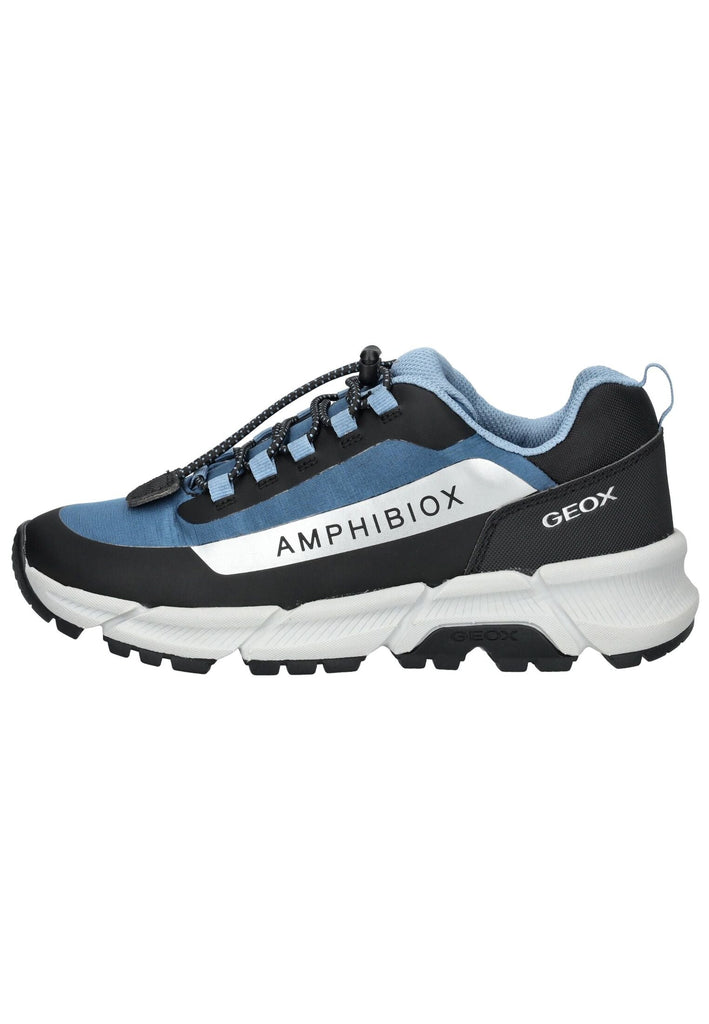 Geox Sneaker Lederimitat/Textil Blau/Schwarz
