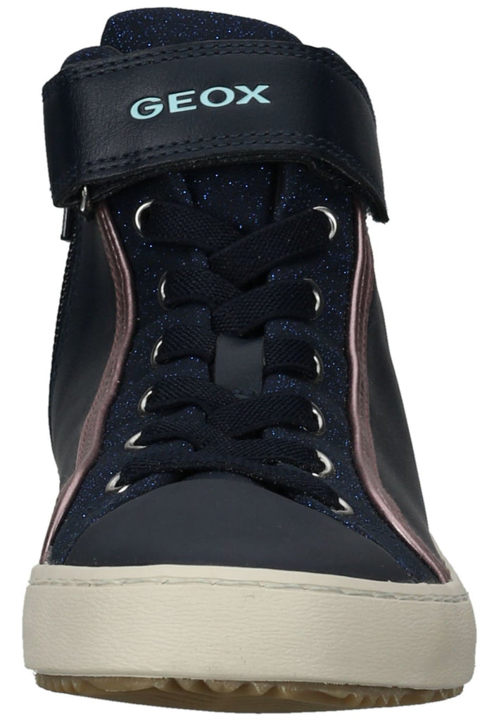 Geox Sneaker Lederimitat/Textil Blau/Silber