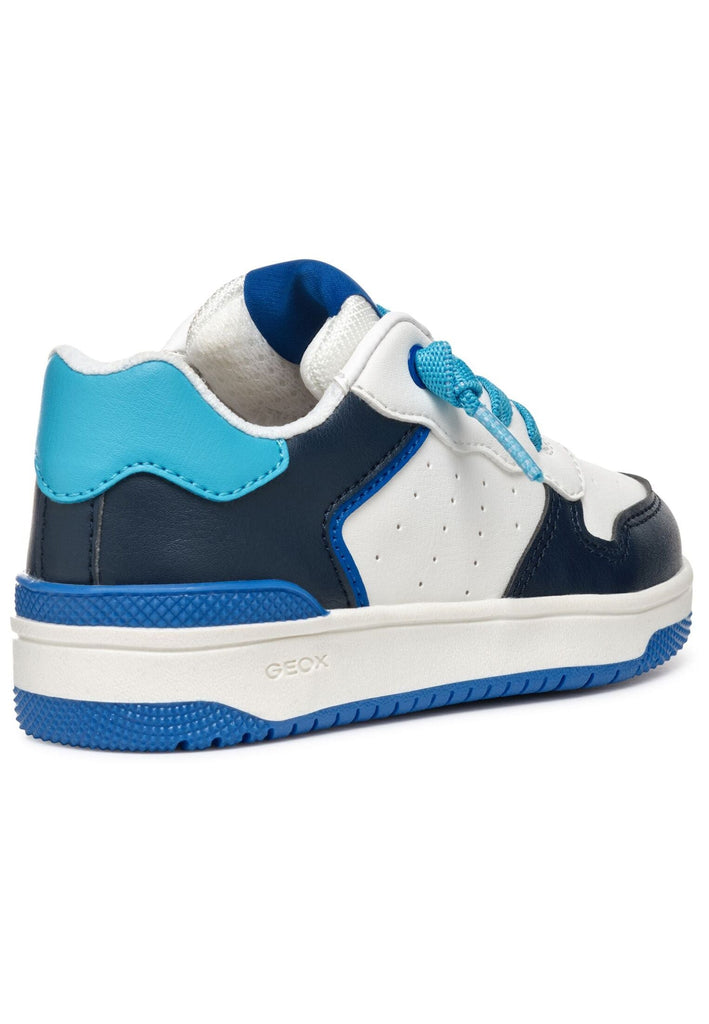 Geox Sneaker Lederimitat/Textil Blau/Weiß