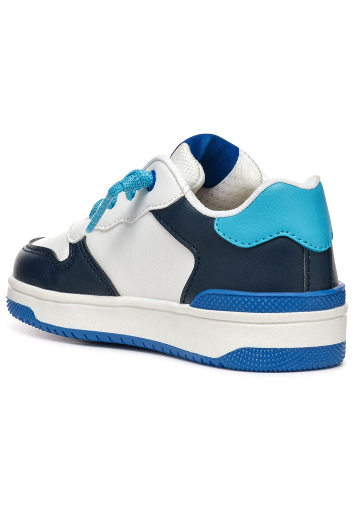 Geox Sneaker Lederimitat/Textil Blau/Weiß