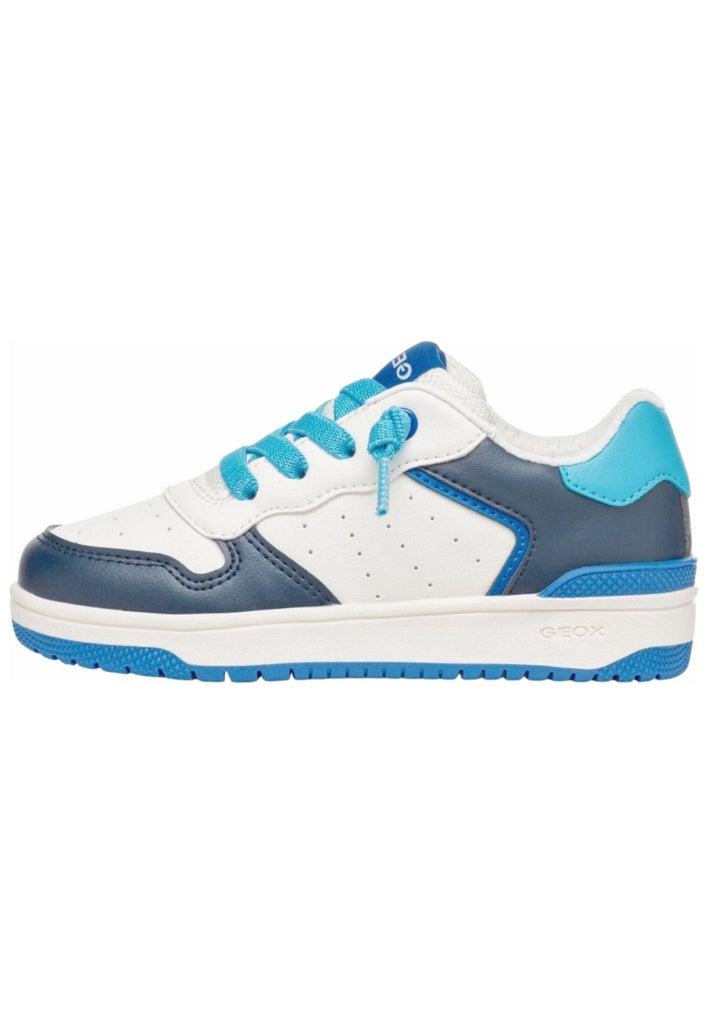 Geox Sneaker Lederimitat/Textil Blau/Weiß