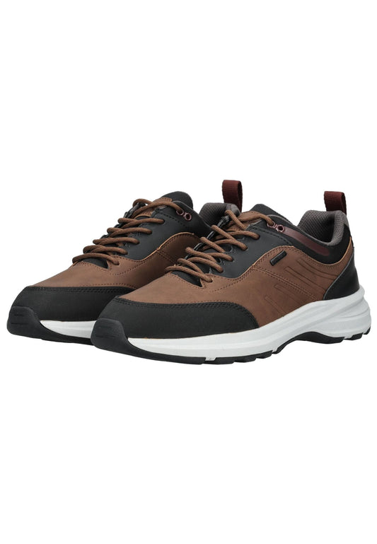 Geox Sneaker Lederimitat/Textil Braun/Schwarz