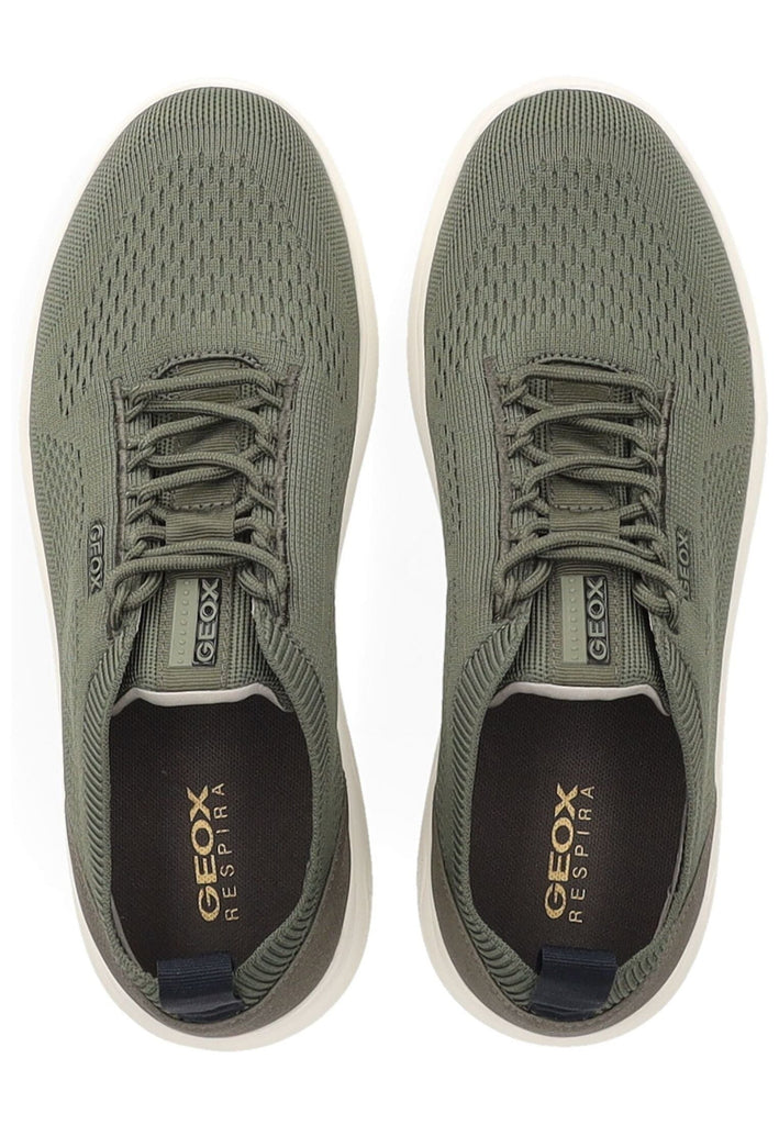 Geox Sneaker Lederimitat/Textil Dunkelgrün