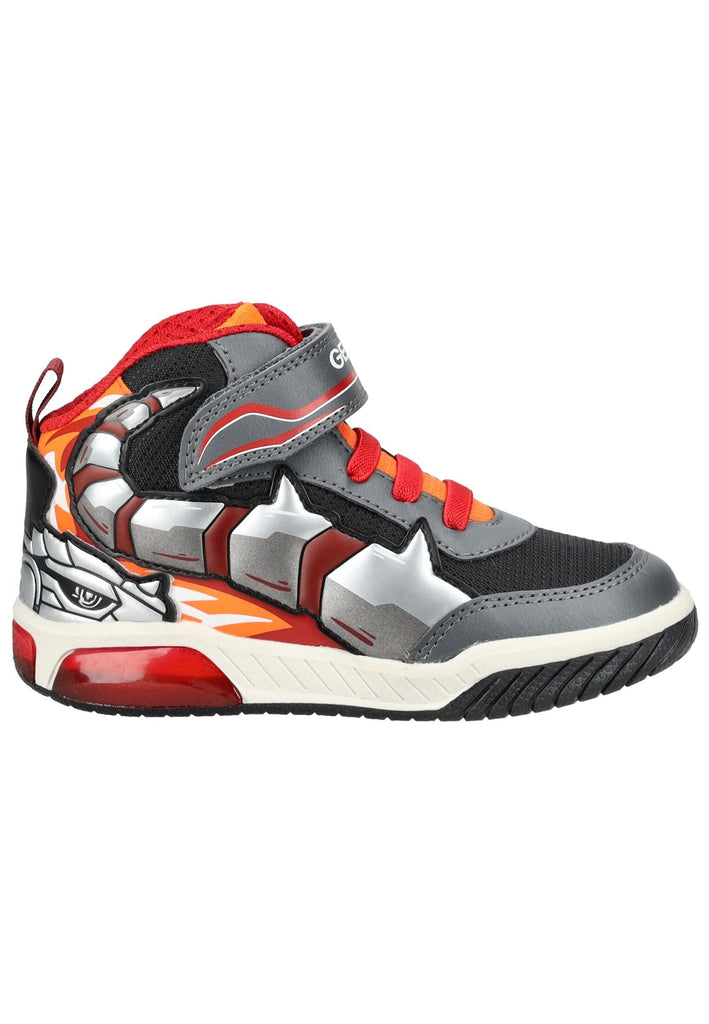 Geox Sneaker Lederimitat/Textil Grau/Orange
