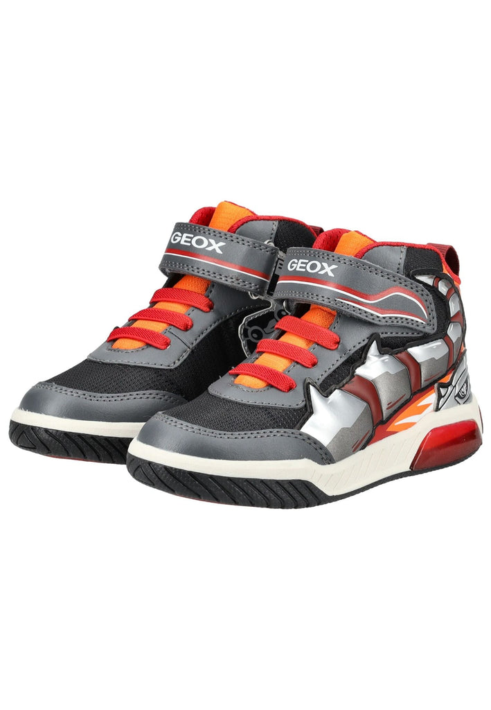 Geox Sneaker Lederimitat/Textil Grau/Orange