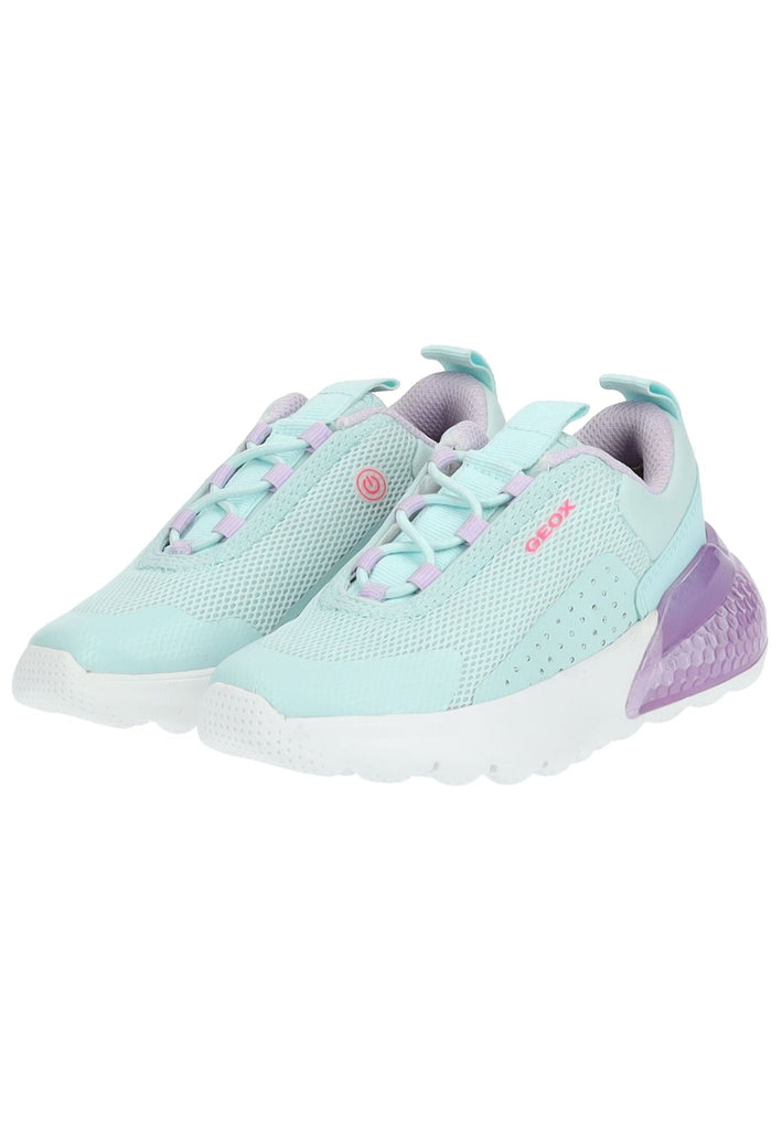 Geox Sneaker Lederimitat/Textil Lila/Blau