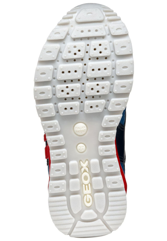 Geox Sneaker Lederimitat/Textil Navy/Rot