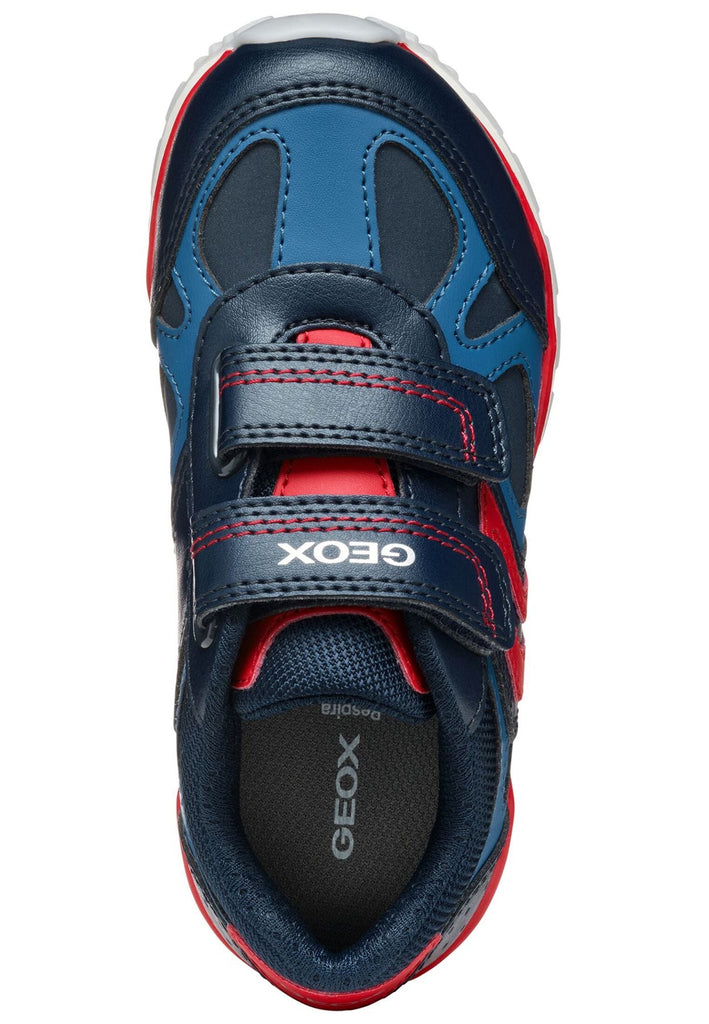 Geox Sneaker Lederimitat/Textil Navy/Rot