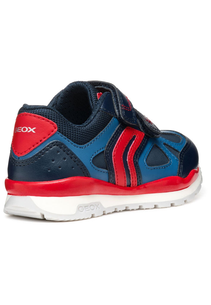 Geox Sneaker Lederimitat/Textil Navy/Rot