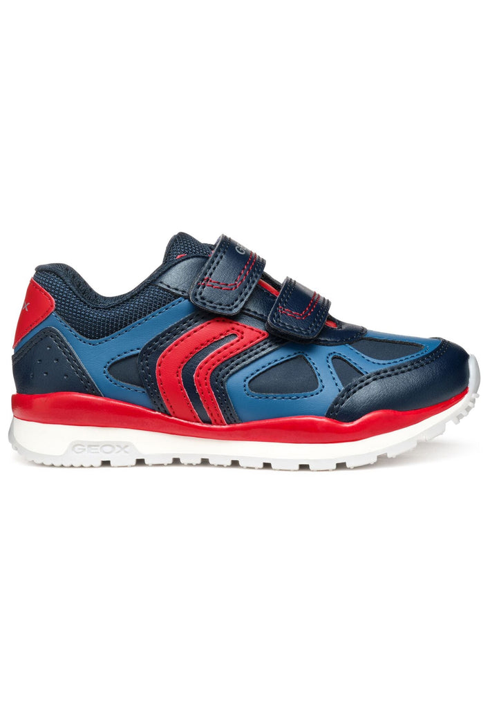 Geox Sneaker Lederimitat/Textil Navy/Rot