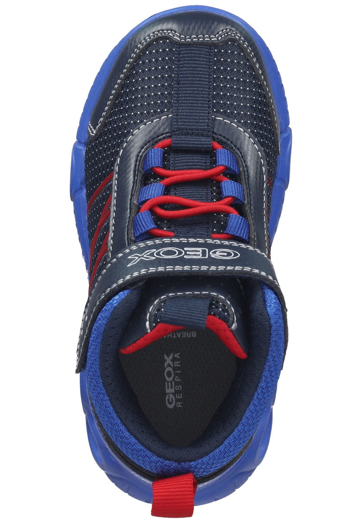 Geox Sneaker Lederimitat/Textil Navy/Rot