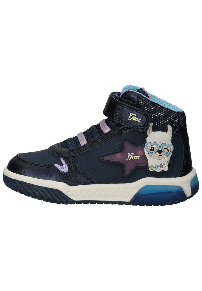 Geox Sneaker Lederimitat/Textil Navy/Violett