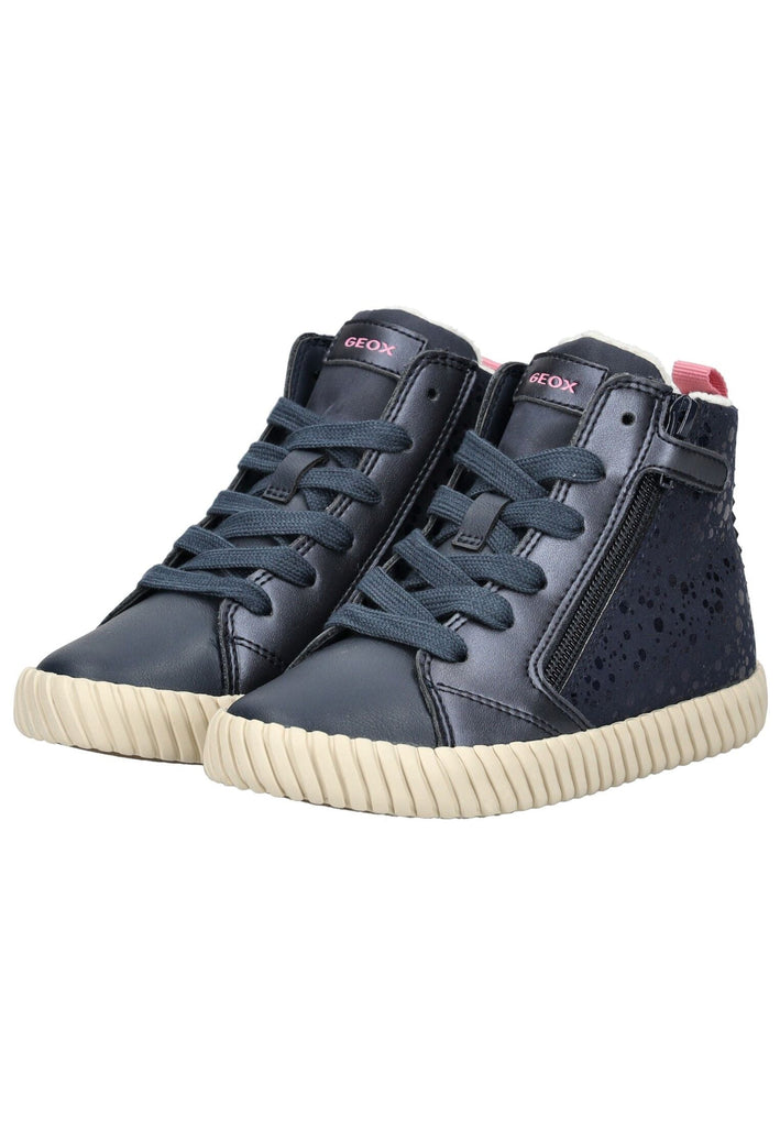 Geox Sneaker Lederimitat/Textil Navy Warmfutter