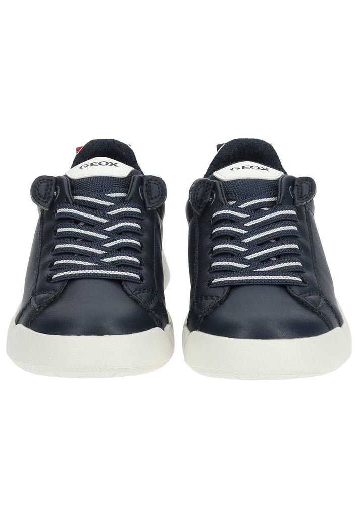 Geox Sneaker Lederimitat/Textil Navy/Weiß