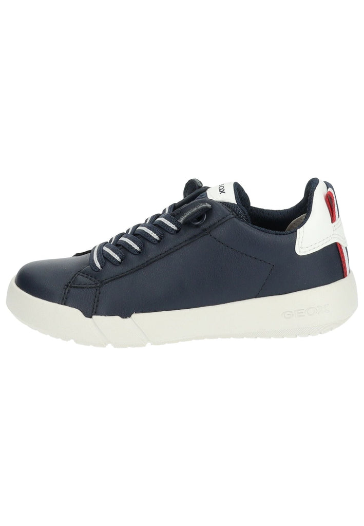 Geox Sneaker Lederimitat/Textil Navy/Weiß