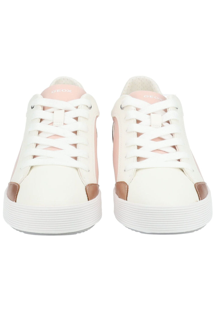 Geox Sneaker Lederimitat/Textil Rosa/Weiß