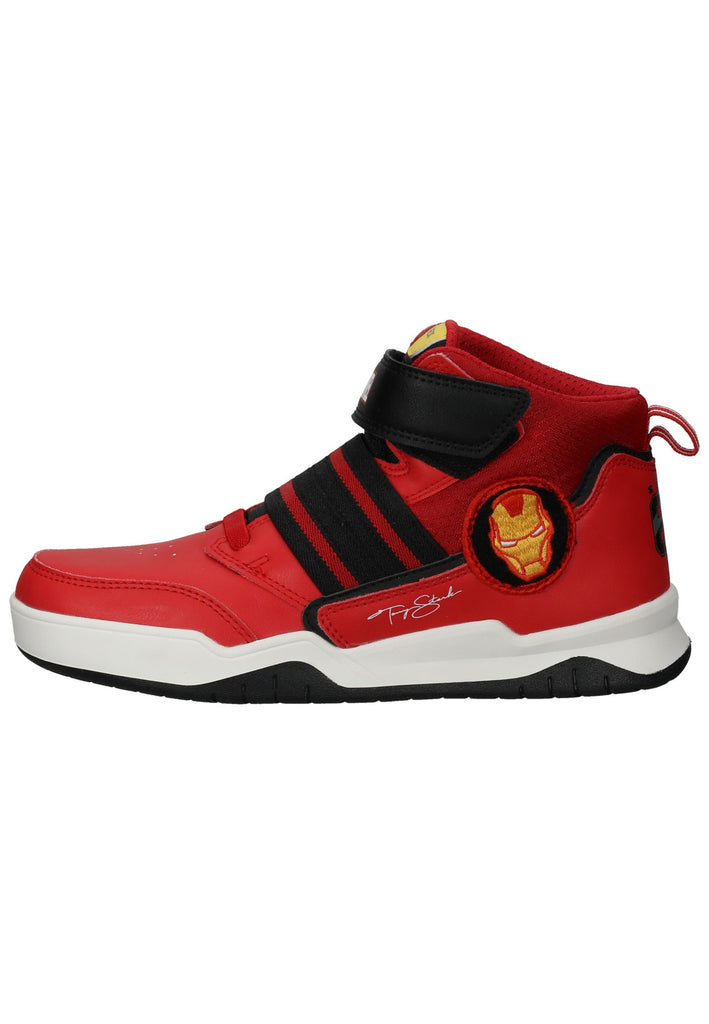 Geox Sneaker Lederimitat/Textil Rot/Schwarz