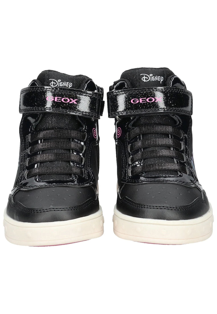 Geox Sneaker Lederimitat/Textil Schwarz Kombi