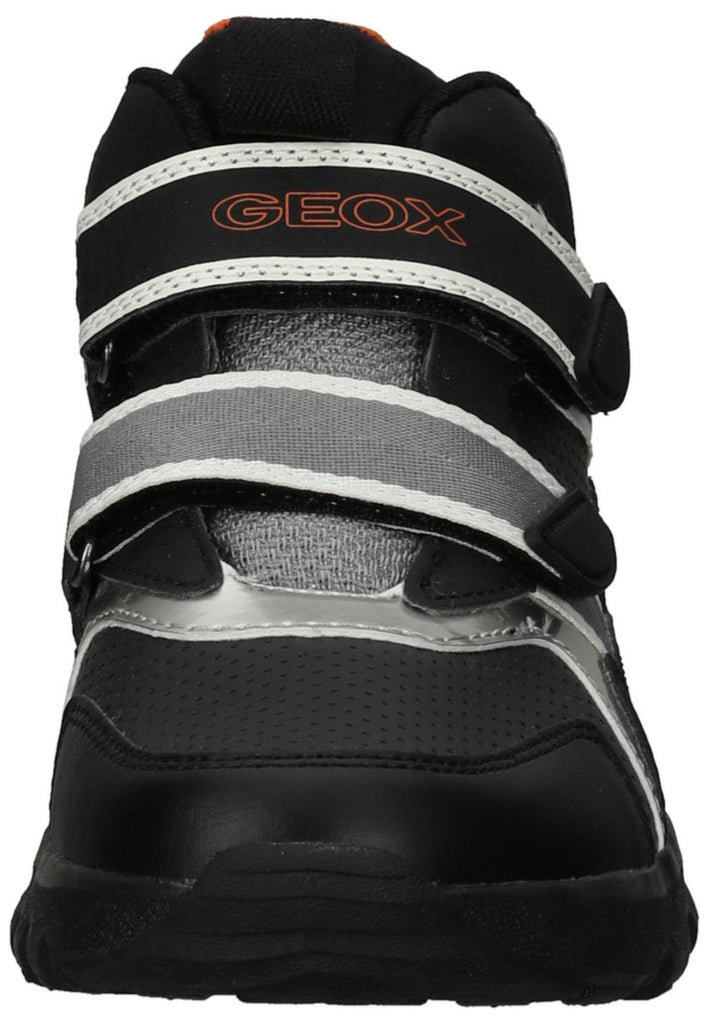 Geox Sneaker Lederimitat/Textil Schwarz/Orange