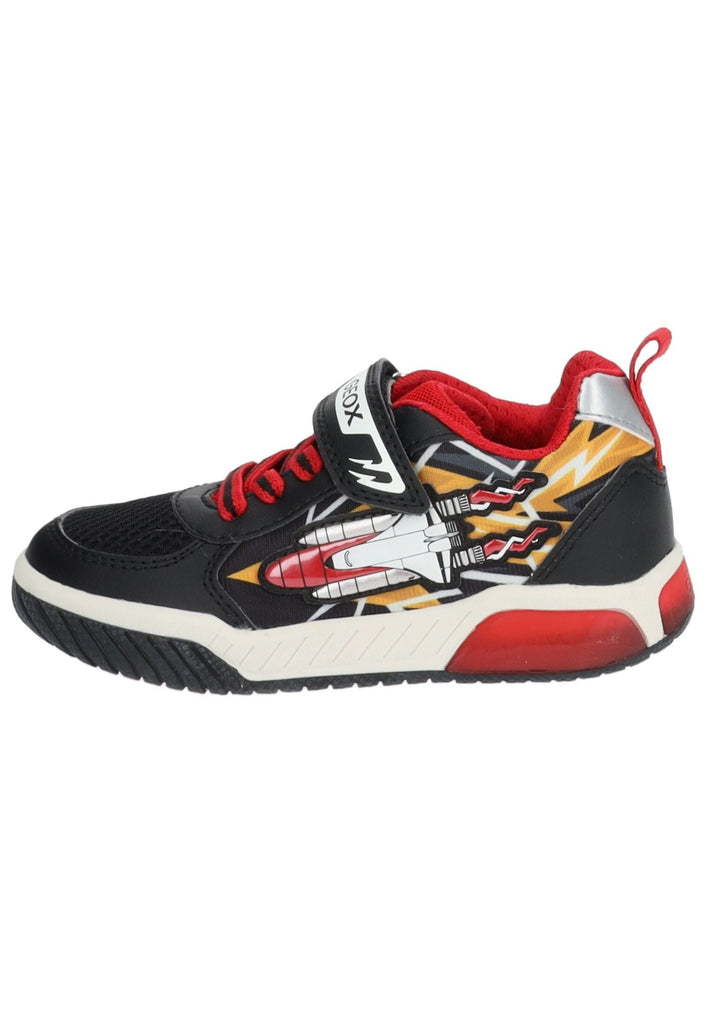Geox Sneaker Lederimitat/Textil Schwarz/Rot