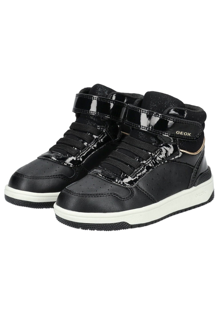 Geox Sneaker Lederimitat/Textil Schwarz Warmfutter