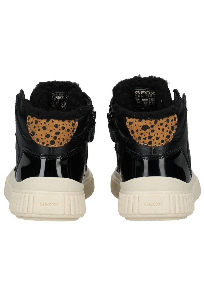 Geox Sneaker Lederimitat/Textil Schwarz Warmfutter