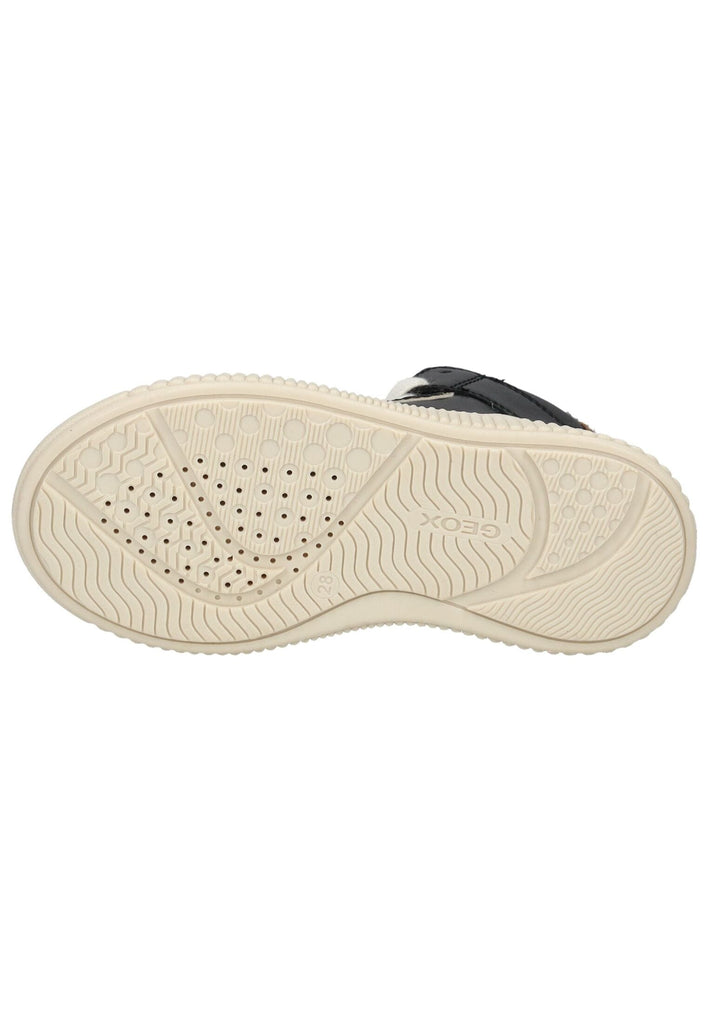 Geox Sneaker Lederimitat/Textil Schwarz Warmfutter