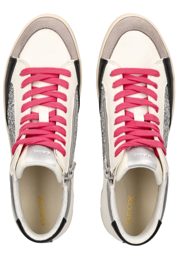 Geox Sneaker Lederimitat/Textil Silber