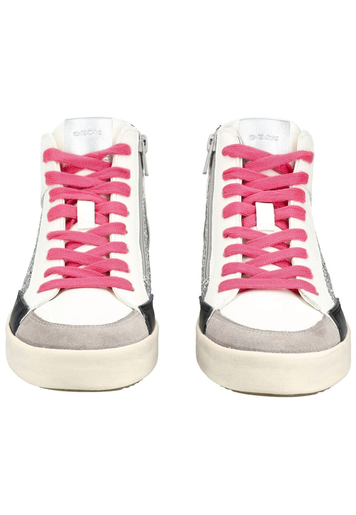 Geox Sneaker Lederimitat/Textil Silber