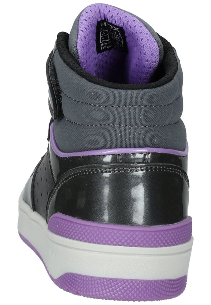 Geox Sneaker Lederimitat/Textil Silber/Schwarz