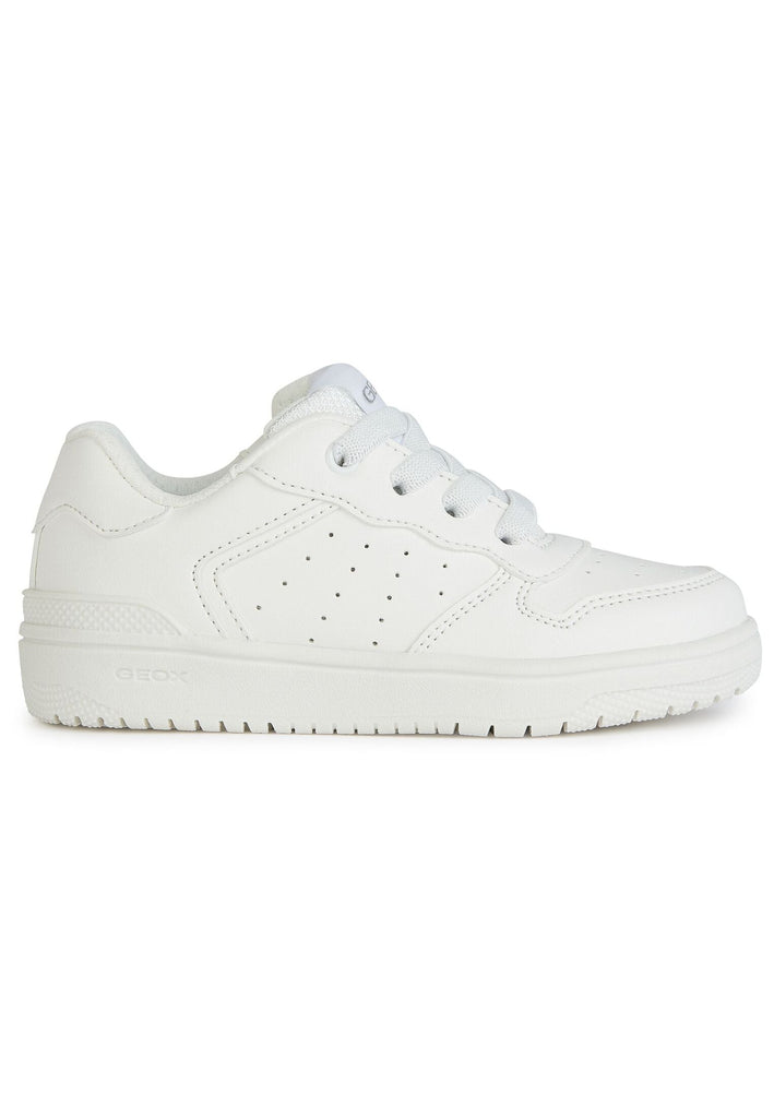 Geox Sneaker Lederimitat/Textil Weiß