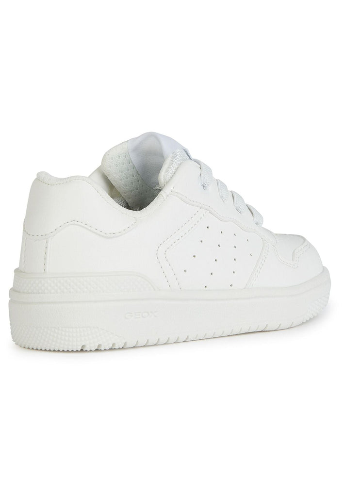 Geox Sneaker Lederimitat/Textil Weiß