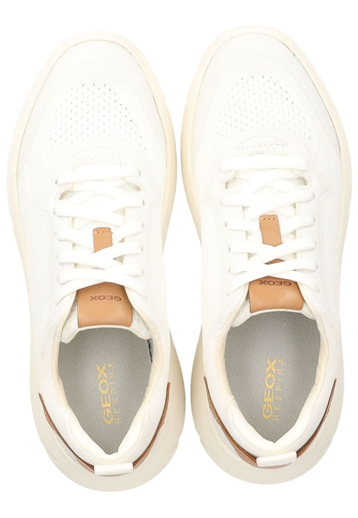 Geox Sneaker Lederimitat/Textil Weiß