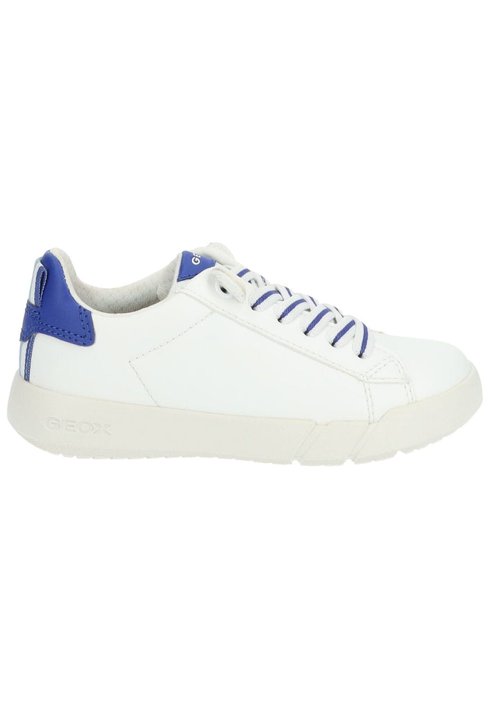 Geox Sneaker Lederimitat/Textil Weiß/Blau