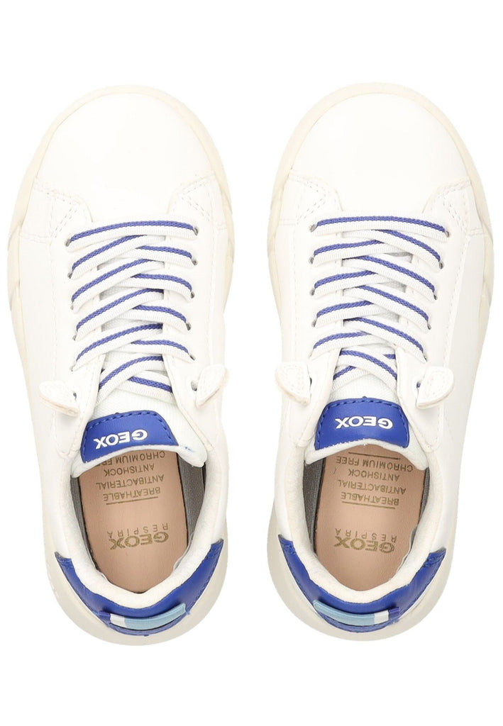 Geox Sneaker Lederimitat/Textil Weiß/Blau