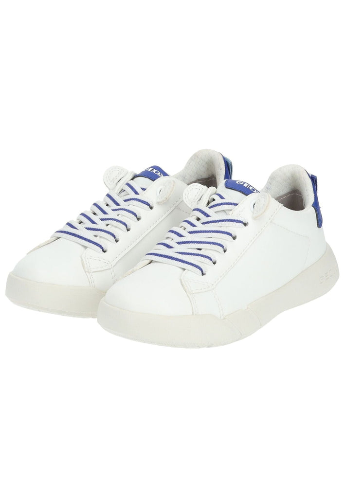Geox Sneaker Lederimitat/Textil Weiß/Blau