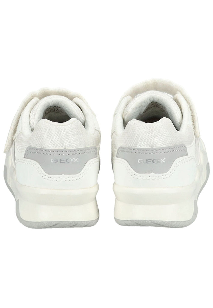 Geox Sneaker Lederimitat/Textil Weiß/Grau