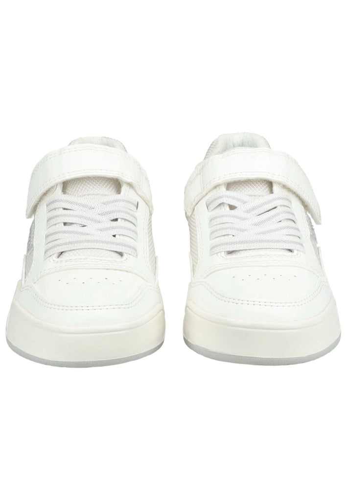 Geox Sneaker Lederimitat/Textil Weiß/Grau