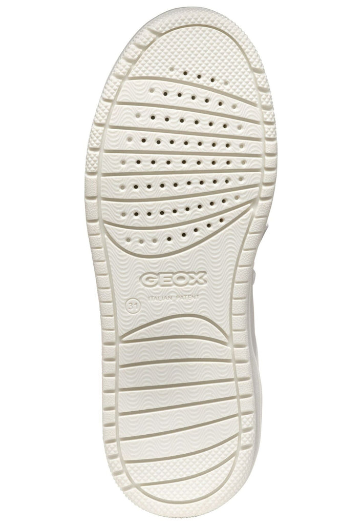 Geox Sneaker Lederimitat/Textil Weiß Kombi