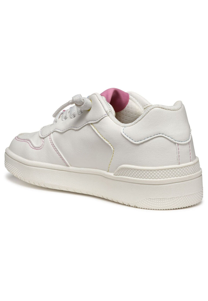 Geox Sneaker Lederimitat/Textil Weiß Kombi